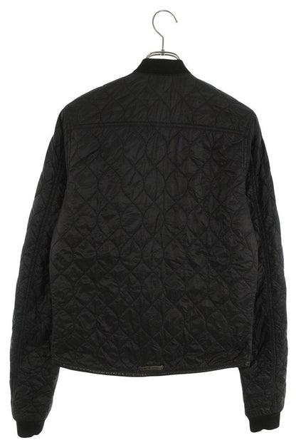 Chrome Hearts Leather Piping Quilted Zip Jacket Black Size M