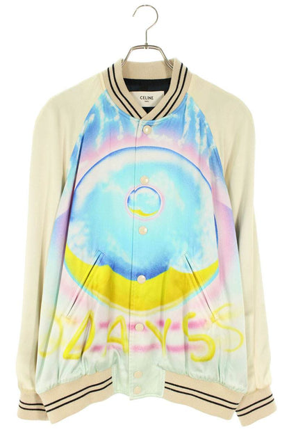 CELINE 22SS Satin Teddy Jacket Multi-Color Size XS