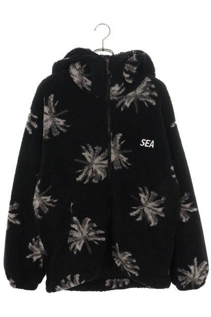 WIND AND SEA Palm Tree Fleece Hoodie Black Size L