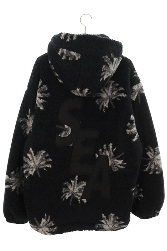 WIND AND SEA Palm Tree Fleece Hoodie Black Size L