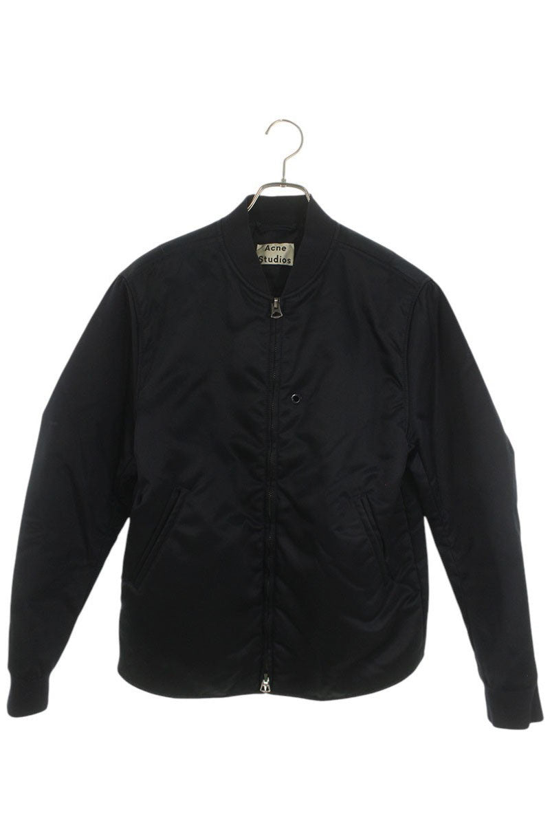 ACNE STUDIOS FW17 MYLON MATT Nylon Bomber Jacket Navy Size S