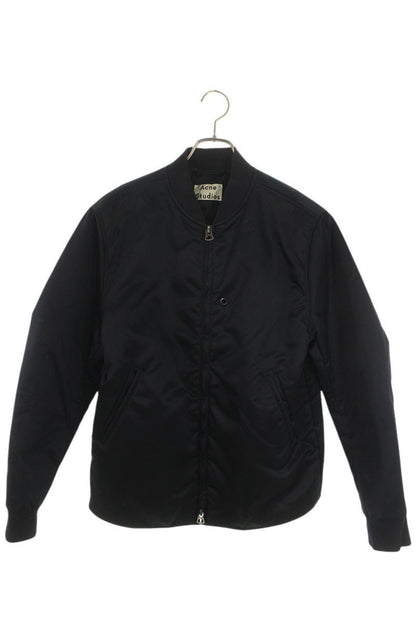 ACNE STUDIOS FW17 MYLON MATT Nylon Bomber Jacket Navy Size S