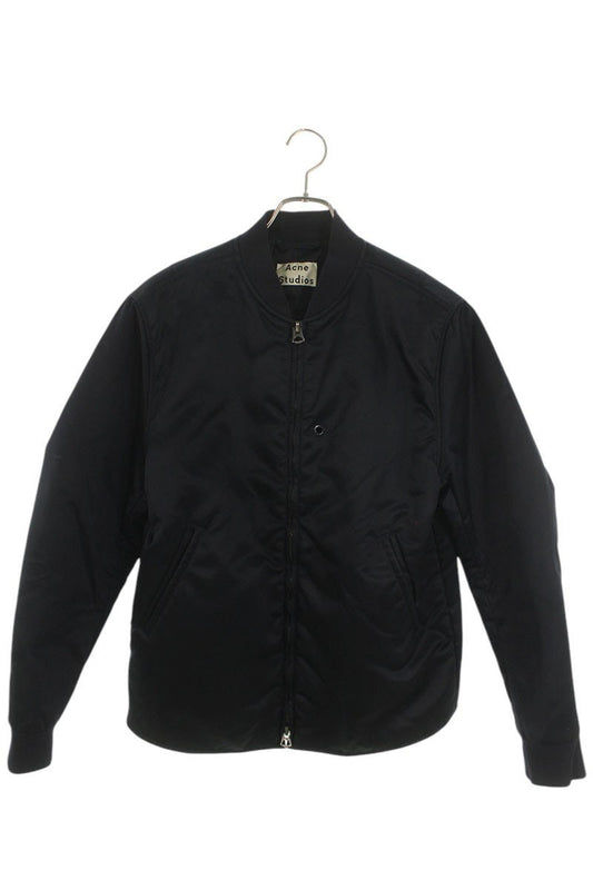 ACNE STUDIOS FW17 MYLON MATT Nylon Bomber Jacket Navy Size S