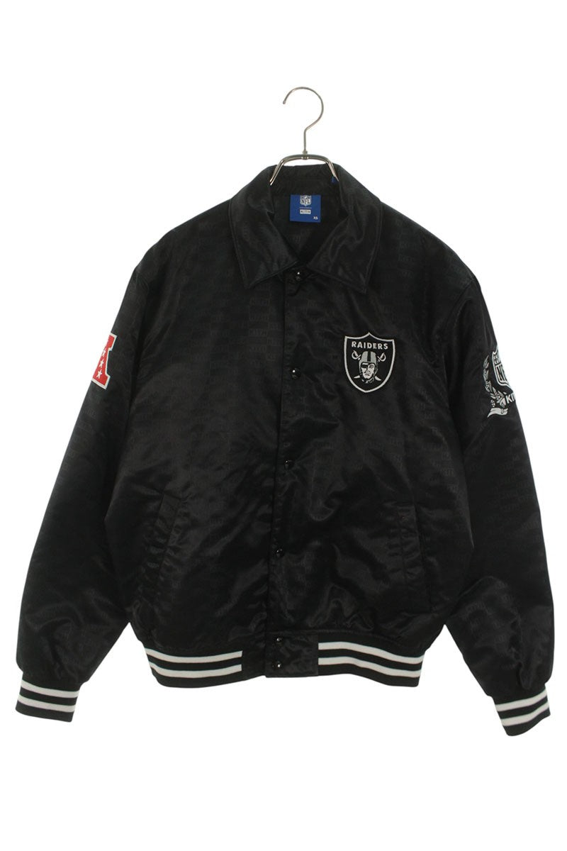 KITH RAIDERS Nylon Varsity Jacket Black Size XS