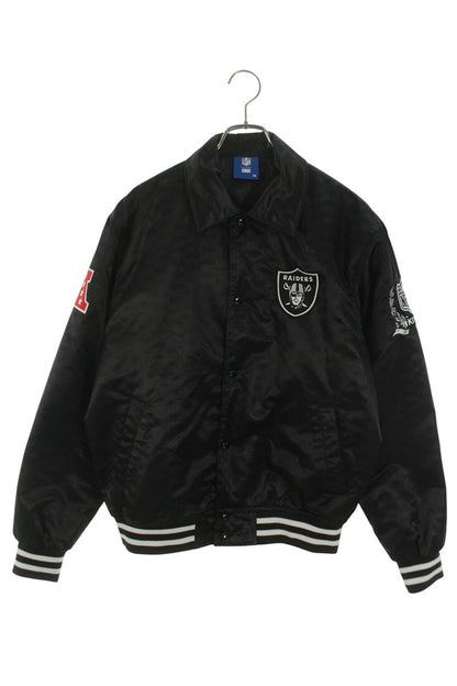 KITH RAIDERS Nylon Varsity Jacket Black Size XS