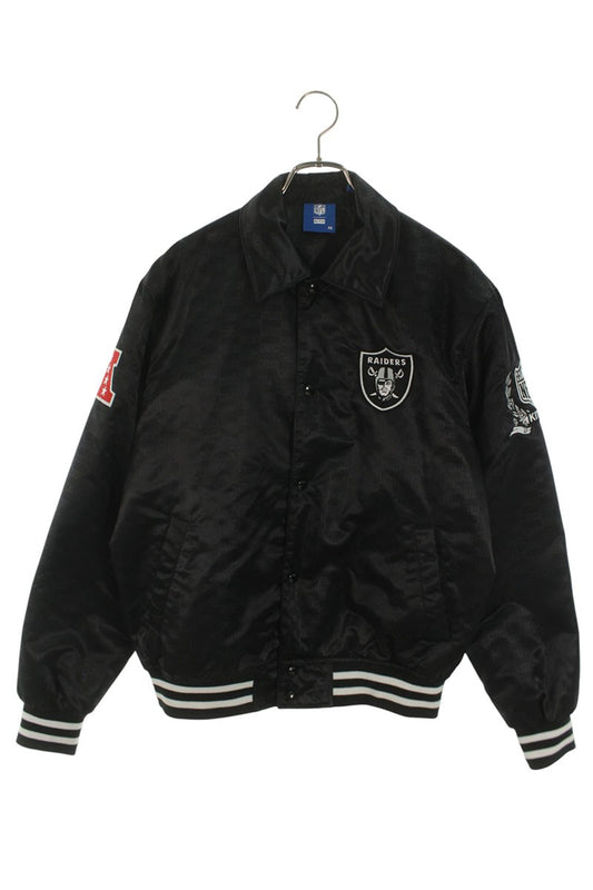 KITH RAIDERS Nylon Varsity Jacket Black Size XS