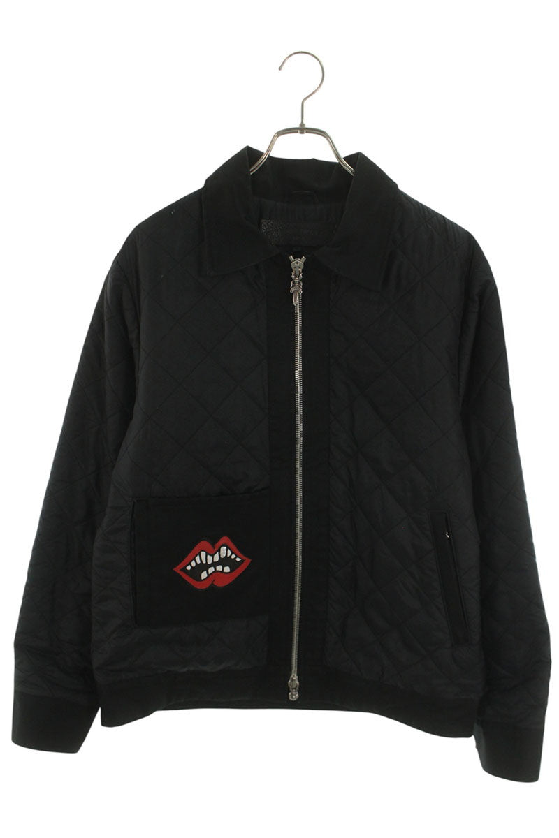 Chrome Hearts Chomper Patch Quilted Nylon Zip Blouson Size L