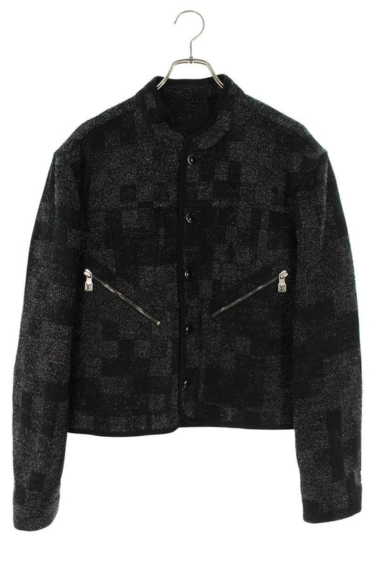 LOUISVUITTON 25SS Black Denim Boucle Flight Jacket Size M