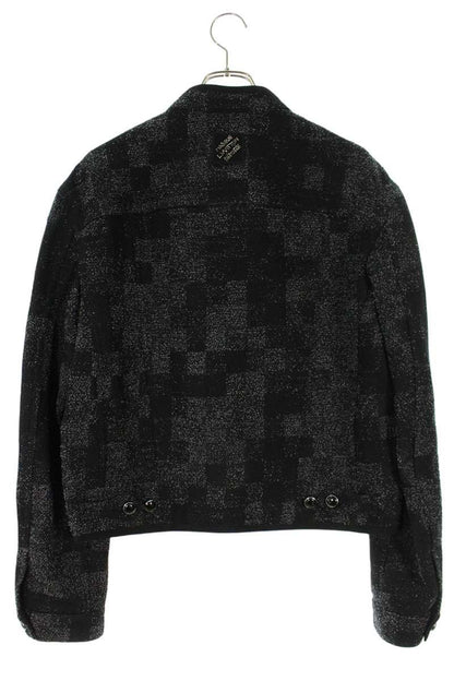 LOUISVUITTON 25SS Black Denim Boucle Flight Jacket Size M