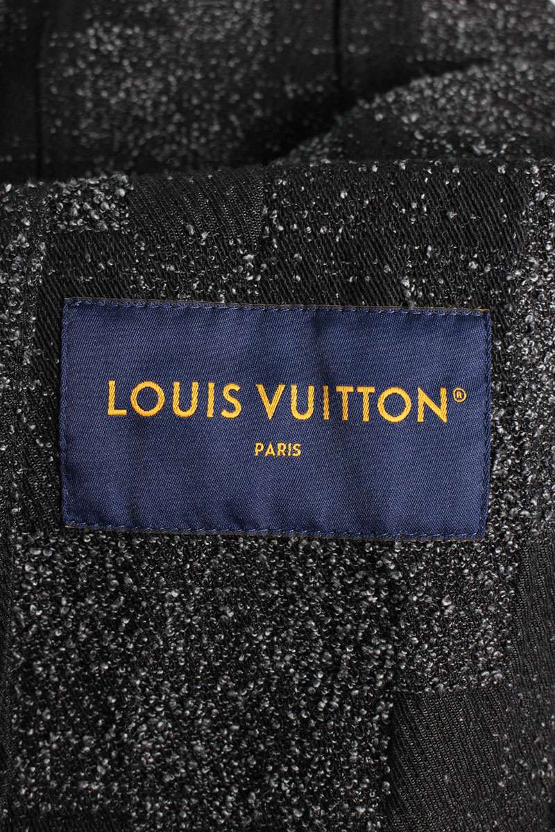 LOUISVUITTON 25SS Black Denim Boucle Flight Jacket Size M