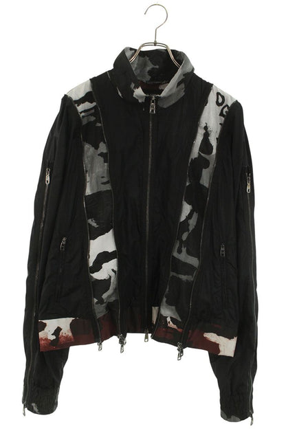 DOLCE & GABBANA Multi-Zip Nylon Jacket Black Size S