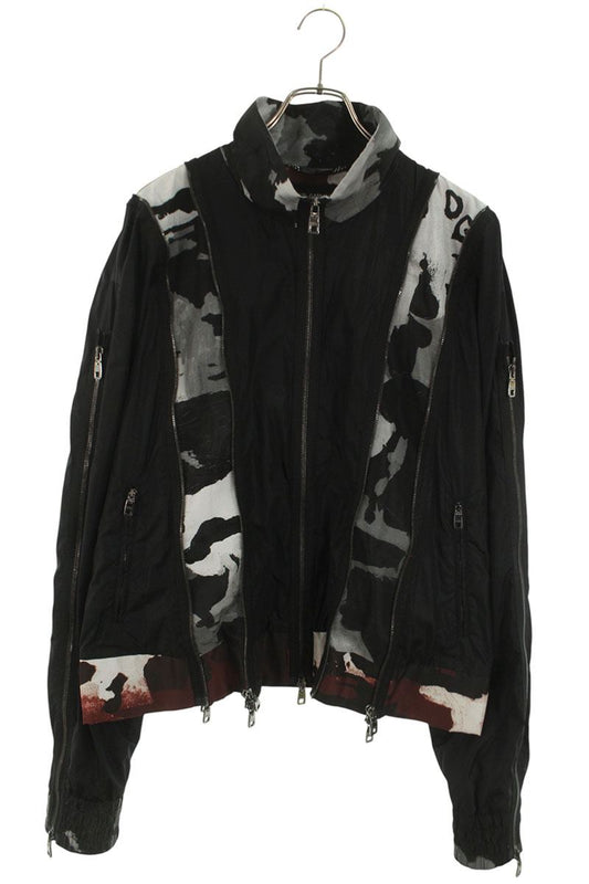 DOLCE & GABBANA Multi-Zip Nylon Jacket Black Size S