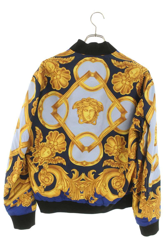 Versace Barocco Reversible Nylon Bomber Jacket Multi Size M