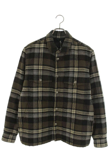 Chrome Hearts WORK DOG Check Cross Ball Fleece Lined Size M