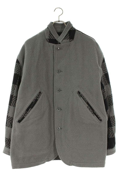 TENDERLOIN Buffalo Check Melton CPO Jacket Gray Size XL