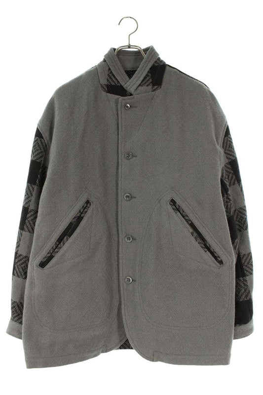 TENDERLOIN Buffalo Check Melton CPO Jacket Gray Size XL