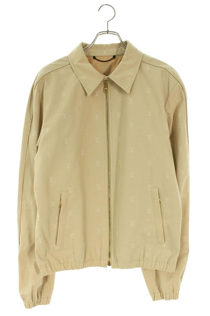 LOUISVUITTON LV Monogram Zip-Up Work Jacket Beige Size M