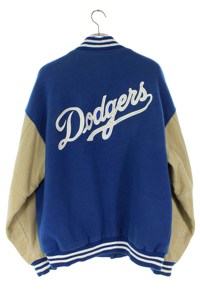NIKE LA Dodgers Leather Sleeve Award Jacket Multi Size XXL