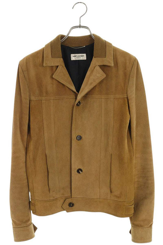 SAINT LAURENT PARIS 14AW Suede Trapper Jacket Brown Size 44