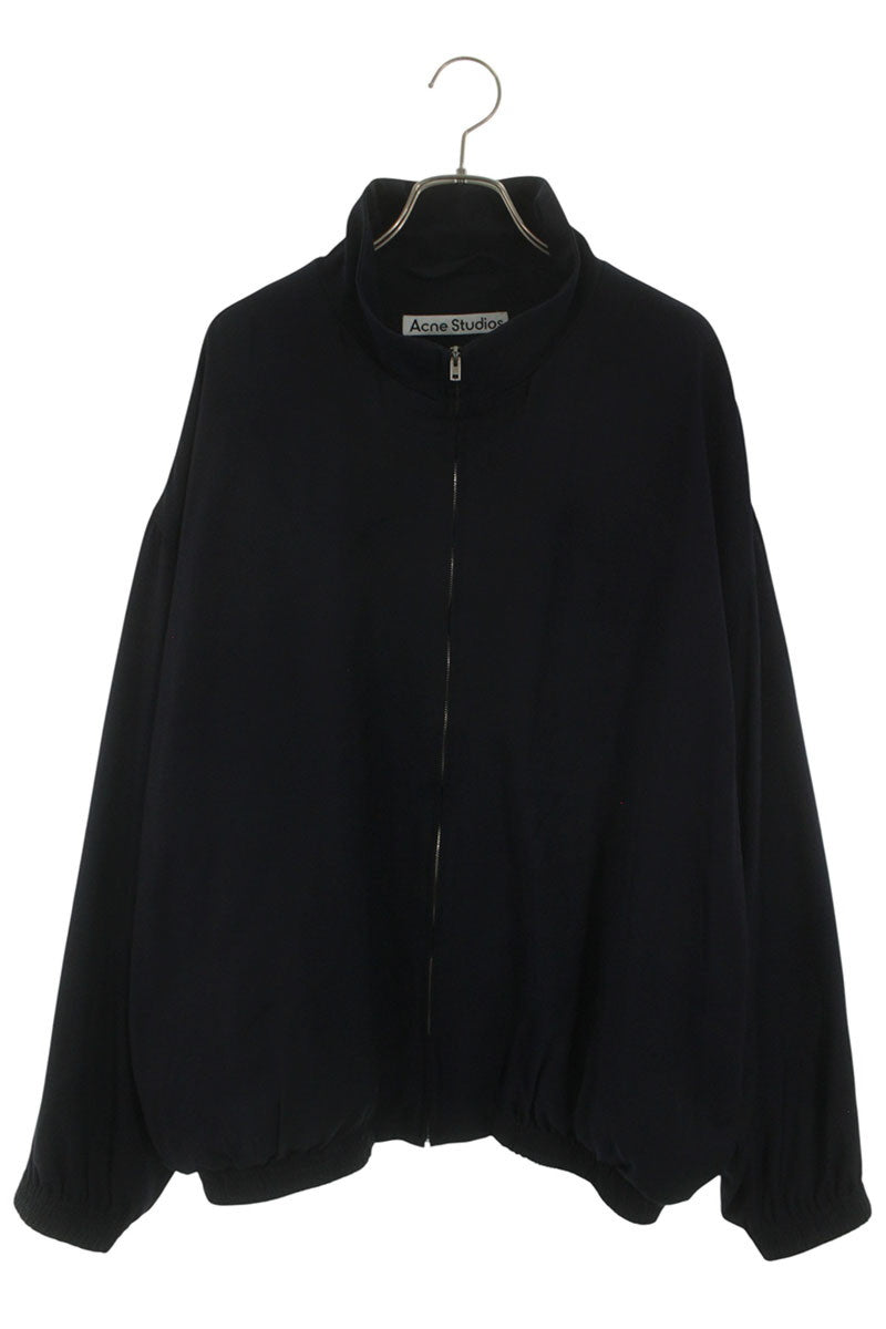 ACNE STUDIOS Back Logo Rayon Zip Jacket Navy Size S