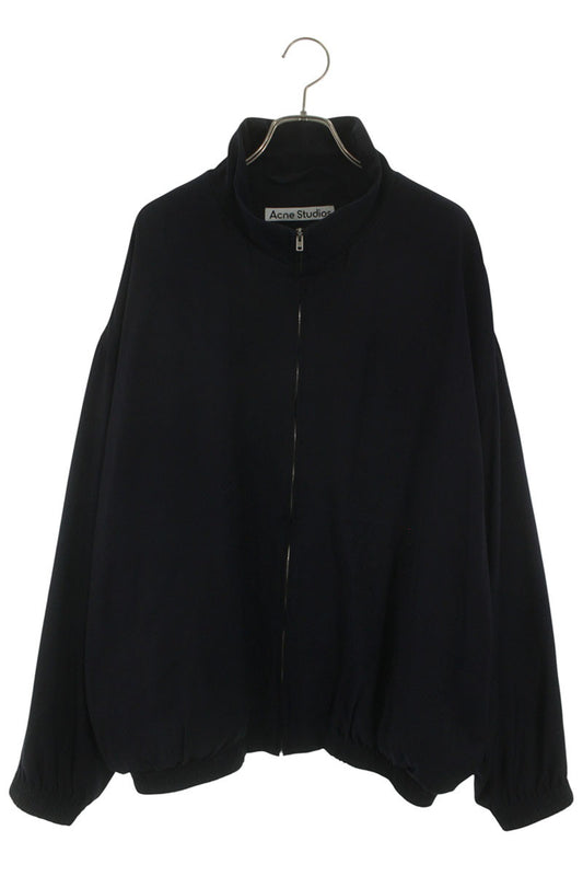 ACNE STUDIOS Back Logo Rayon Zip Jacket Navy Size S