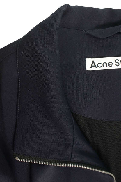 ACNE STUDIOS Back Logo Rayon Zip Jacket Navy Size S