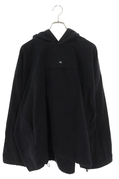GAP SATEEN ANORAK HOODIE Black Size M