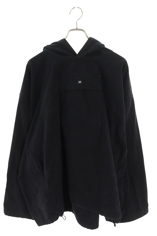 GAP SATEEN ANORAK HOODIE Black Size M