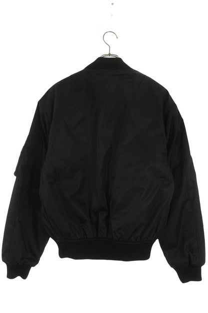 PRADA Triangle Logo Recycled Nylon Bomber Black Size M