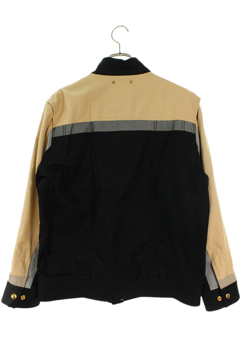 Louis Vuitton Zip Up Blouson Beige x Black Size 50
