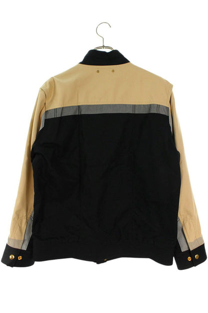 Louis Vuitton Zip Up Blouson Beige x Black Size 50