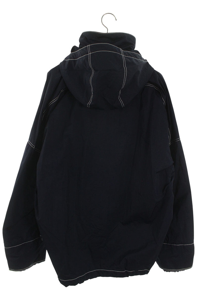 BOTTEGA VENETA Tech Nylon Hooded Zip Blouson Navy Size M