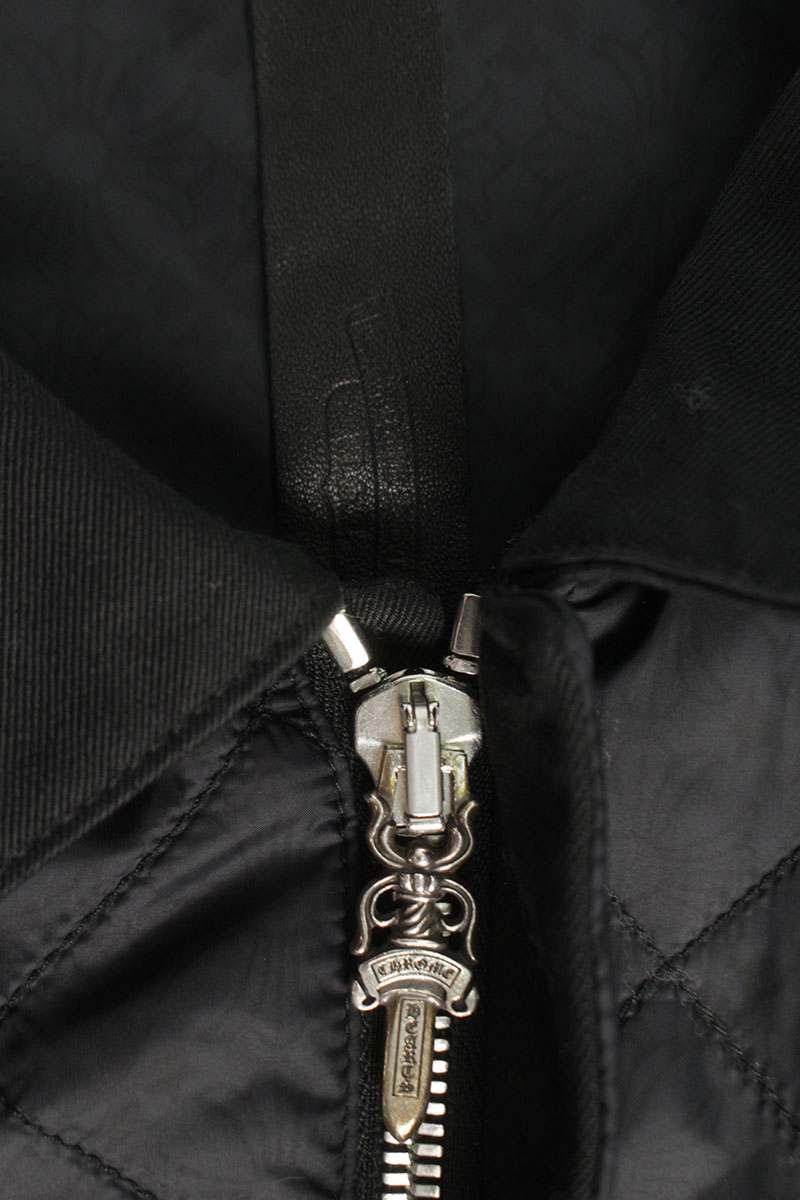 Chrome Hearts Chomper Patch Quilted Nylon Zip Blouson Size M