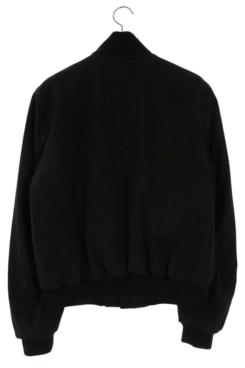 PRADA Virgin Wool Triangle Logo Quilted Blouson Black Size S
