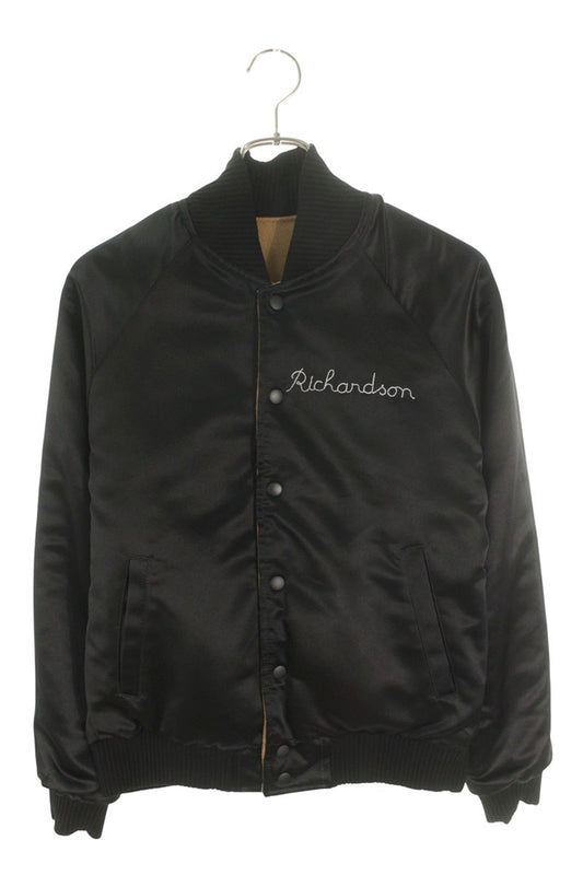 Richardson Reversible Wool Satin Car Club Jacket Blouson Black x Beige Size XS