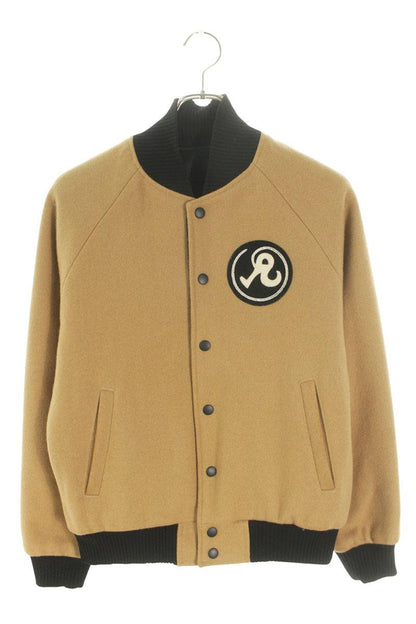 Richardson Reversible Wool Satin Car Club Jacket Blouson Black x Beige Size XS