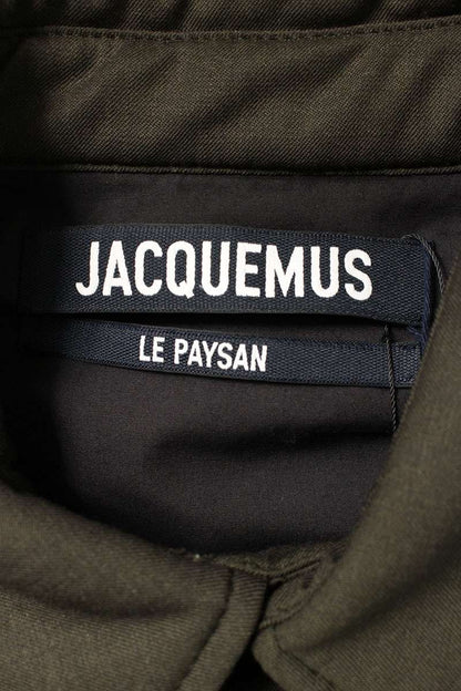 JACQUEMUS FW16 Wool Pocket Logo Embroidered Shirt Size M