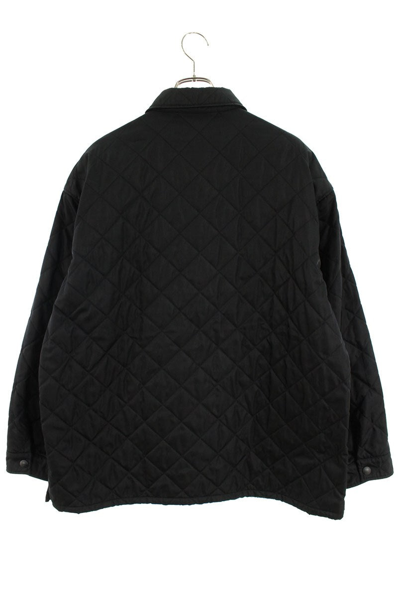 PRADA Re-Nylon Triangle Plate Quilted Blouson Black Size M