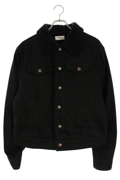 CELINE Logo Trucker Blouson Black Size XS