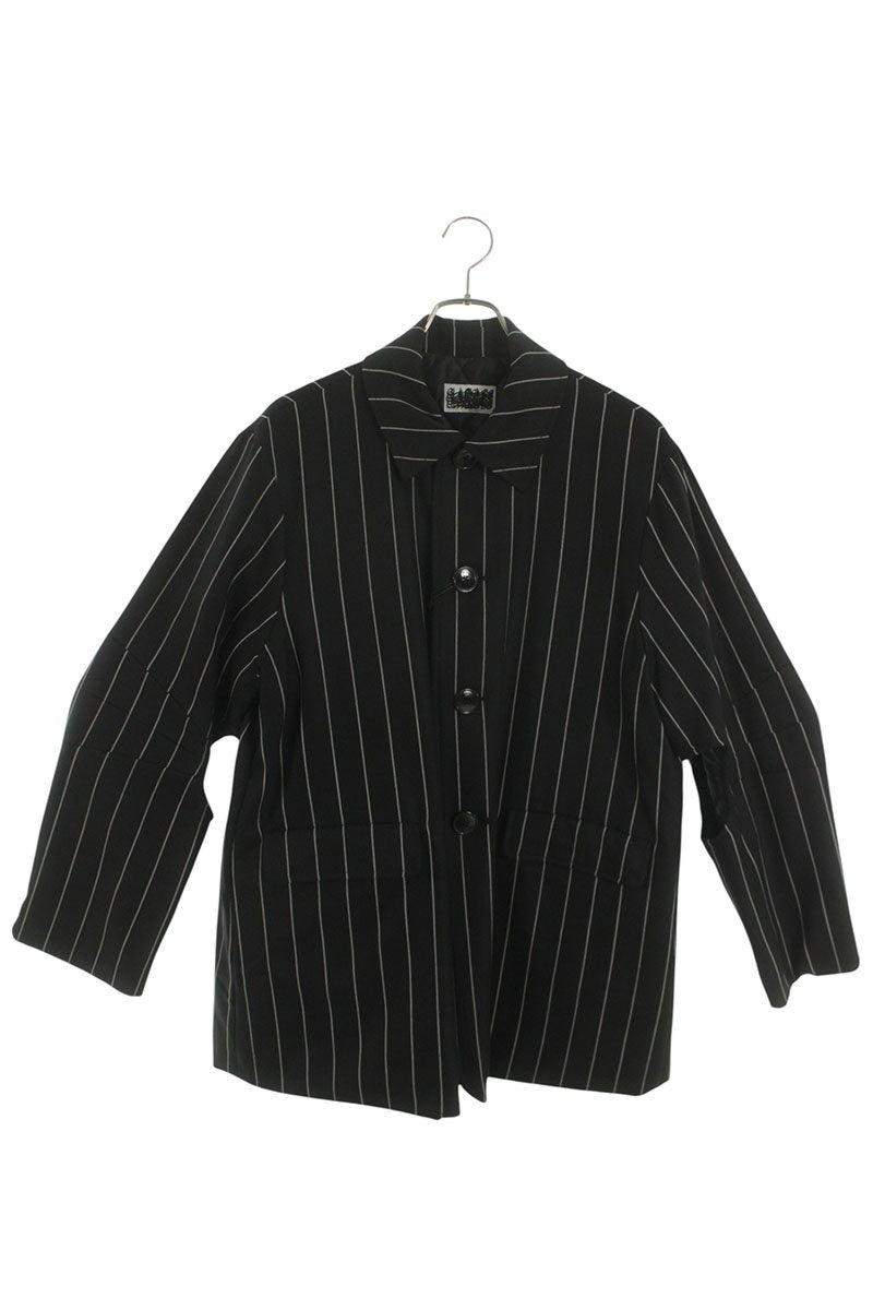 Class Black Wool Striped Coverall Blouson Size M