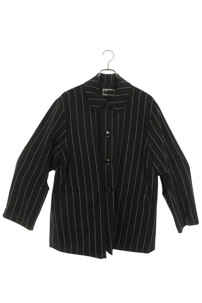 Class Black Wool Striped Coverall Blouson Size M