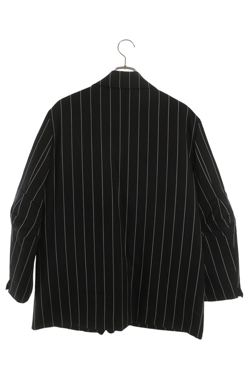 Class Black Wool Striped Coverall Blouson Size M