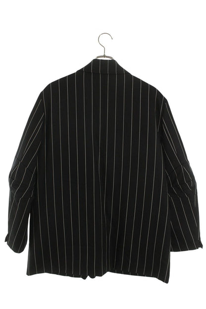 Class Black Wool Striped Coverall Blouson Size M