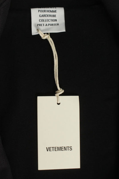 VETEMENTS 26SS Biker Cross Tape Track Blouson Black Size L