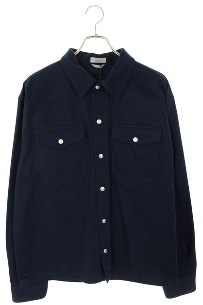 DIOR 26SS Navy Cotton Ribbon Over Blouson Size XL