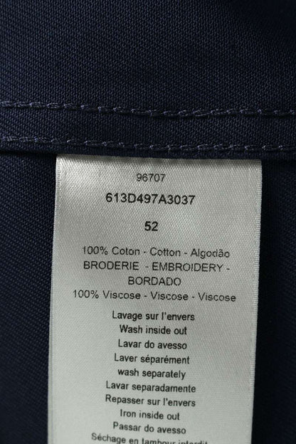 DIOR 26SS Navy Cotton Ribbon Over Blouson Size XL