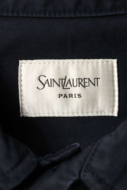 SAINT LAURENT PARIS 26SS Cassandra Overshirt Navy Size L