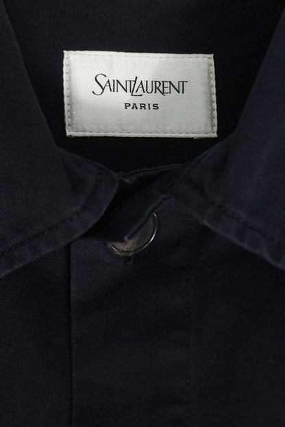 SAINT LAURENT PARIS 26SS Cassandra Overshirt Navy Size M