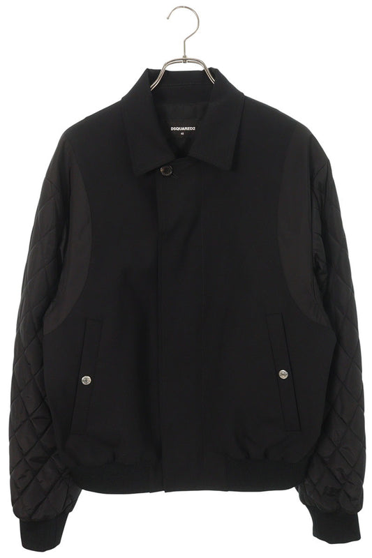 DSQUARED 25AW Black Wool Nylon Sleeve Quilted Blouson Size M