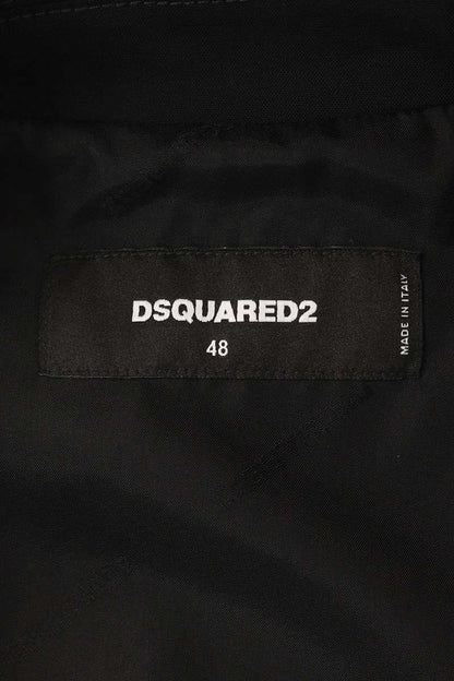 DSQUARED 25AW Black Wool Nylon Sleeve Quilted Blouson Size M
